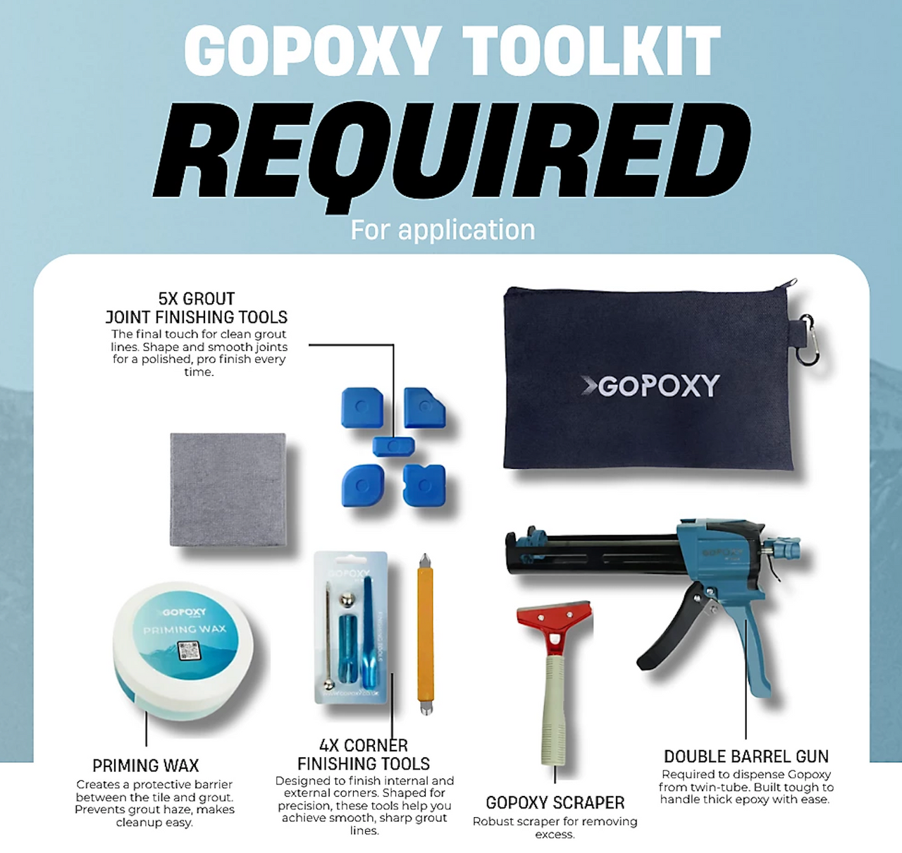 GoPoxy No Mess Epoxy Tile Grout Light Grey 03