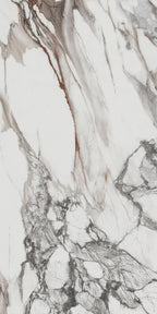 RAK Rain Marble Natural Polished Marble-Effect Porcelain Slab 120x260cm — Clearance Pallet Deal