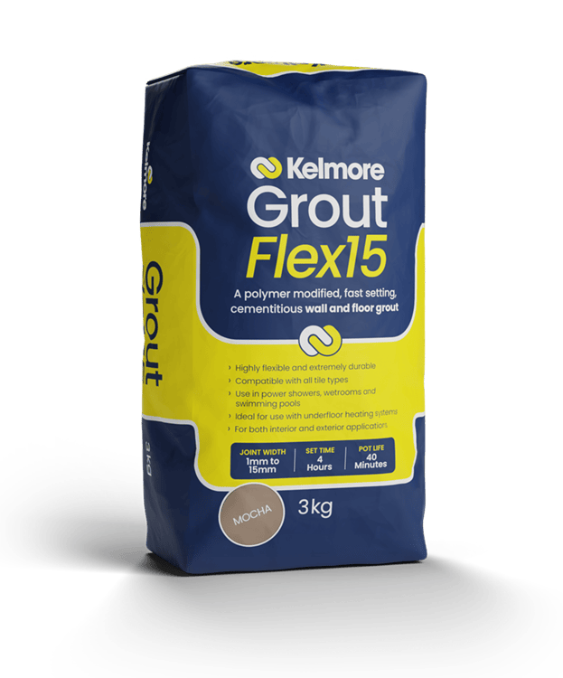 Kelmore Flex15 Mocha Grout 3kg - High-quality tile grouting solution