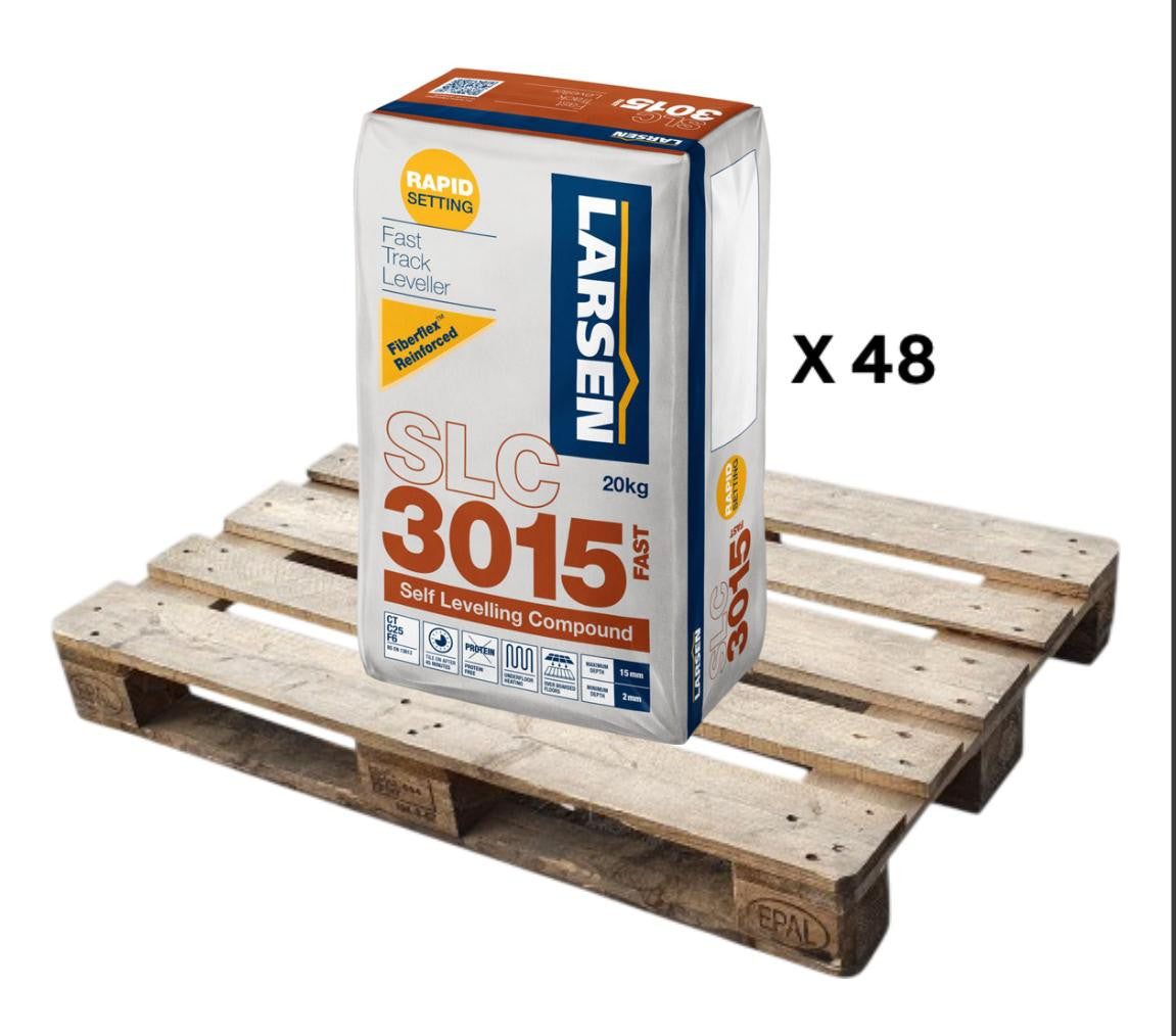 Larsen SLC3015 Rapid Set Pro Single Part Flexible Fibre Self Levelling Compound 20kg (48 Bag Pallet) - Larsen self-levelling compound