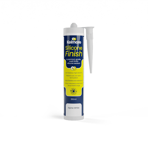 Kelmore Silicone Finish Alpine White 310ml - High-quality tile sealing solution