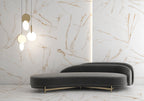 Navona Gold Polished Marble-Effect Porcelain Tile
