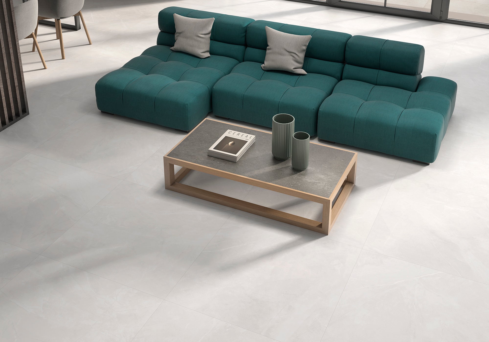 Amalfi White Polished Marble-Effect Porcelain Tile