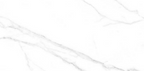 Alpine White marble effect matt porcelain tile 60x120cm with subtle grey veining - tile face