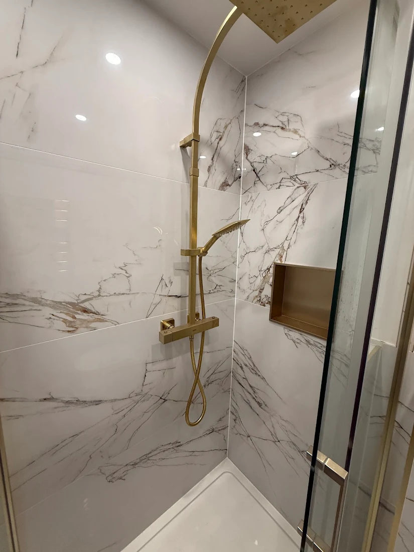 Ayora White Polished Porcelain Wall & Floor Tile - 60x120cm