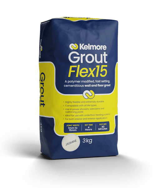 Kelmore Flex15 Jasmine Grout 3kg - High-quality tile grouting solution