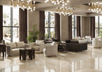 RAK Breccia Daino Beige Polished Marble-Effect Porcelain Slab 120x260cm — Clearance Pallet Deal
