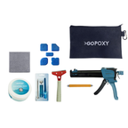 GoPoxy Advanced Epoxy Grout Tool Kit with double barrel grout gun, cartridge and finishing tools