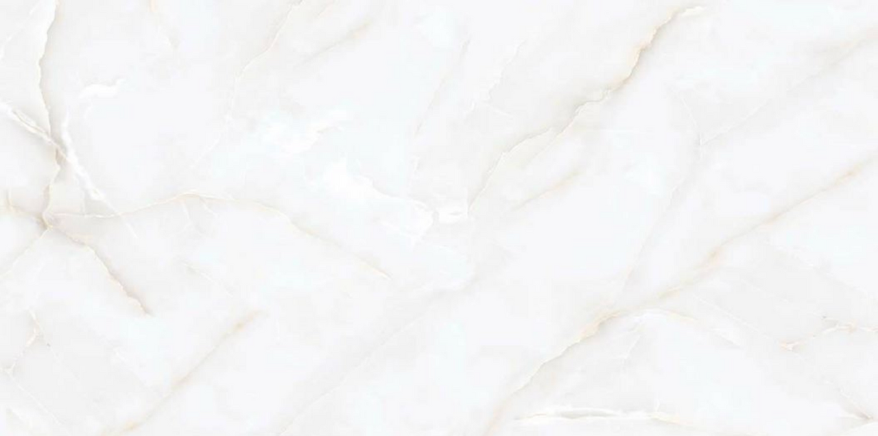Halo White Onyx Gloss Porcelain Tile 60x120cm luxury white marble effect tile polished floor and wall tile - tile face