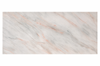 Prism Veins marble effect glossy porcelain tile 60x120cm with white background and soft warm colourful veining.