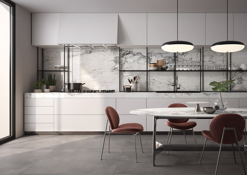 RAK Medicea White Matt Marble-Effect Porcelain Slab 120x240cm — Clearance Pallet Deal