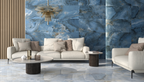 Opal Blue Super-Polished Onyx-Effect Porcelain Tile