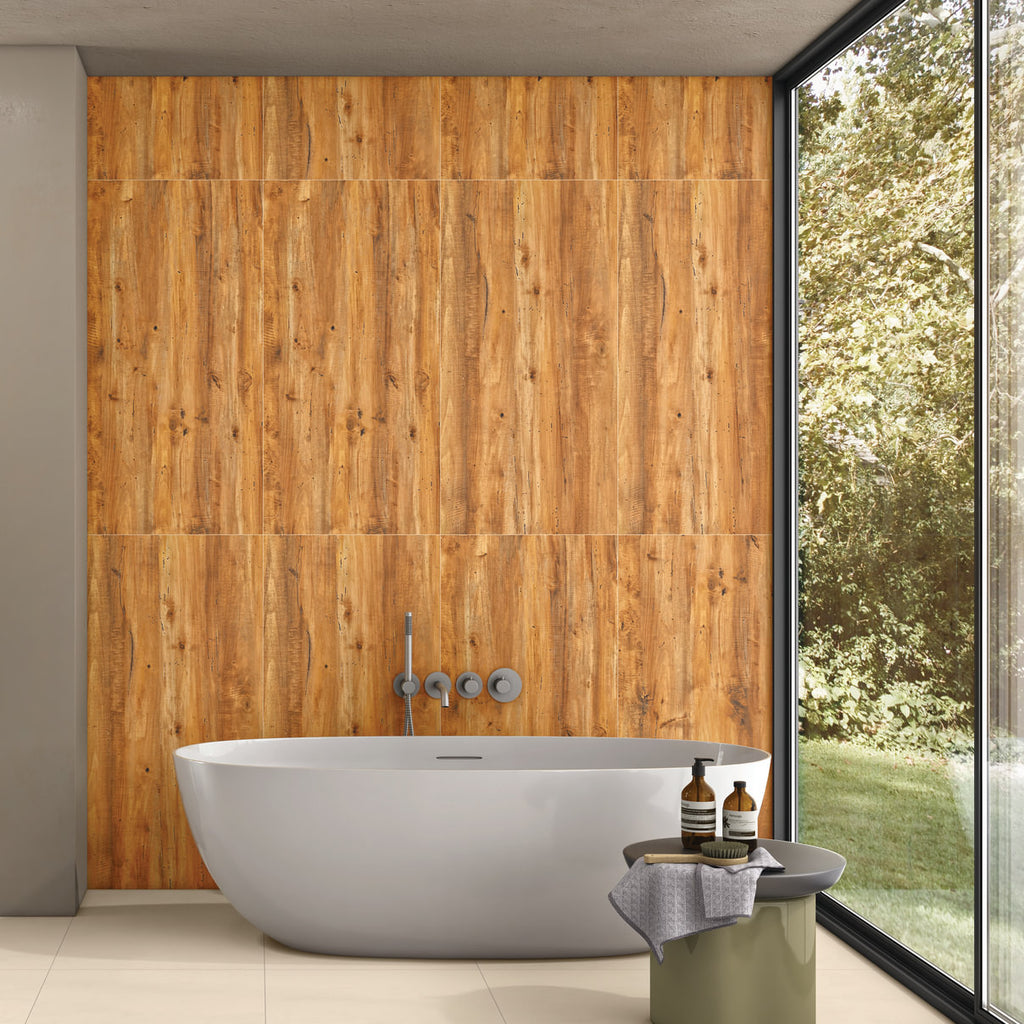 Walnut Brown Wood Effect Matt Porcelain Floor Tile – 60x120cm