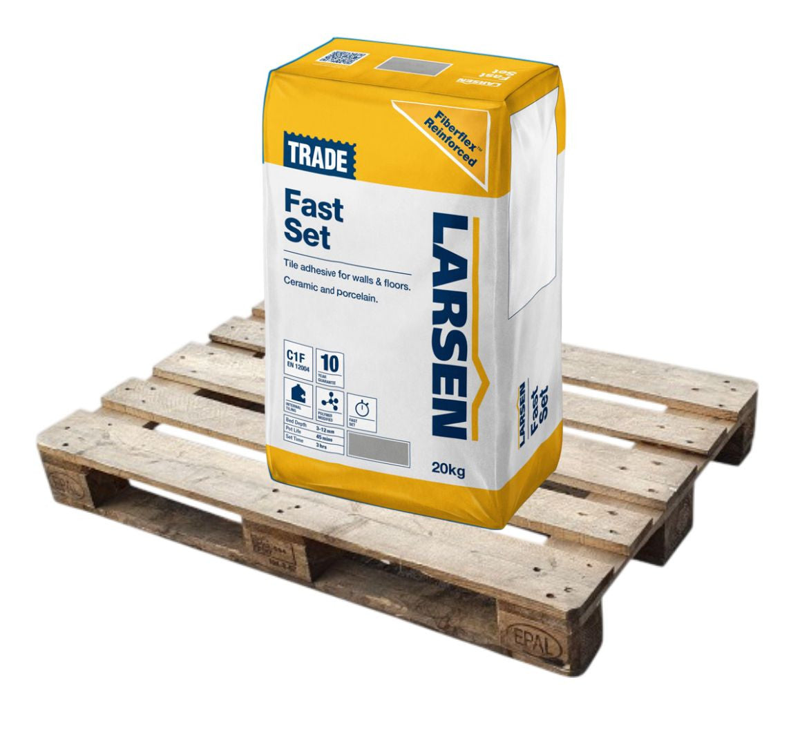 Larsen Trade Fast Set C1 Cement-Based Adhesive Grey 20kg Full Pallet (48 Bags Tail Lift)
