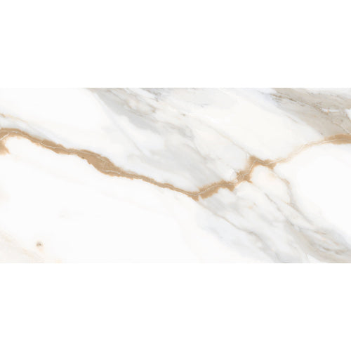 Adalia Gold matt marble-effect porcelain floor tile 60x120cm — full tile face showing gold veining