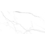 Alpine White marble effect matt porcelain tile 60x120cm with subtle grey veining - tile face
