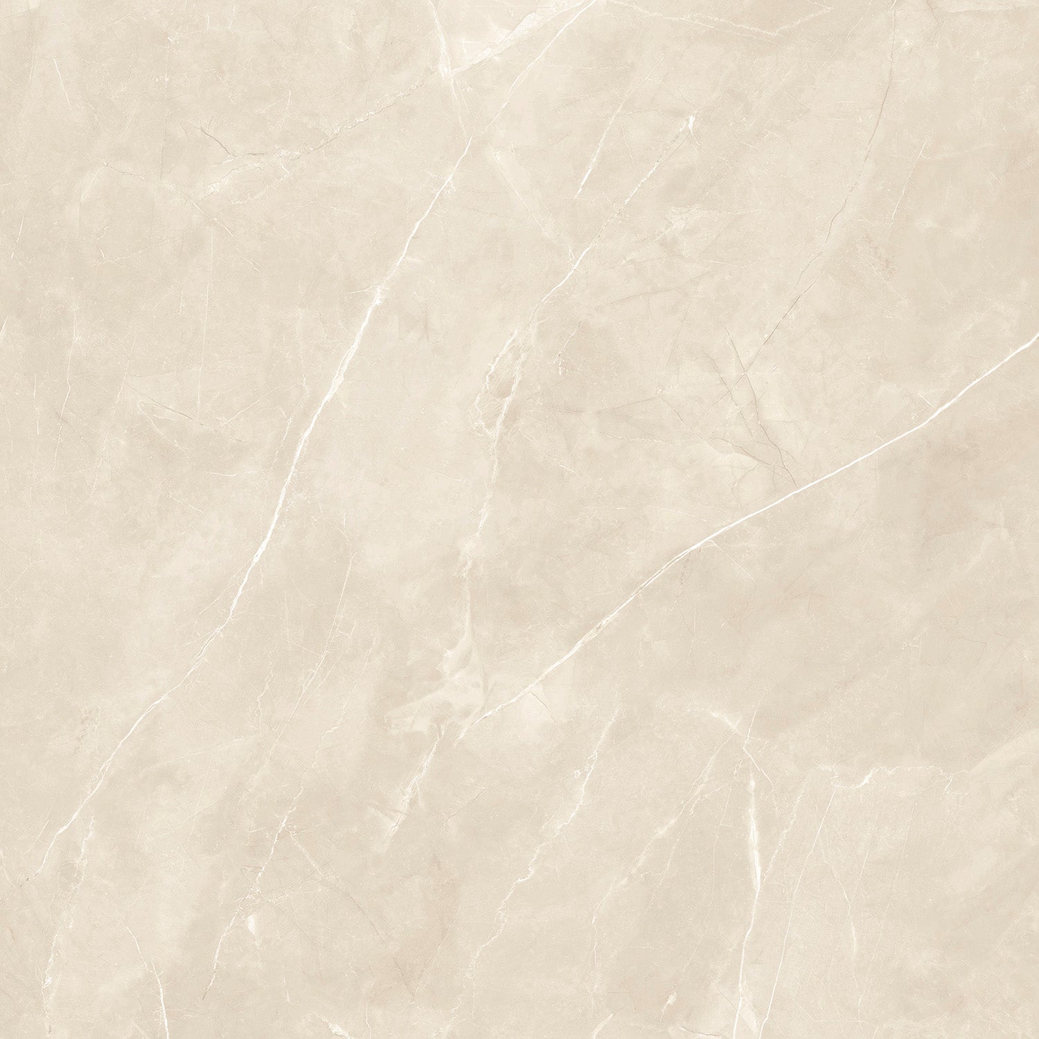 Amalfi Ivory Polished Marble-Effect Porcelain Tile