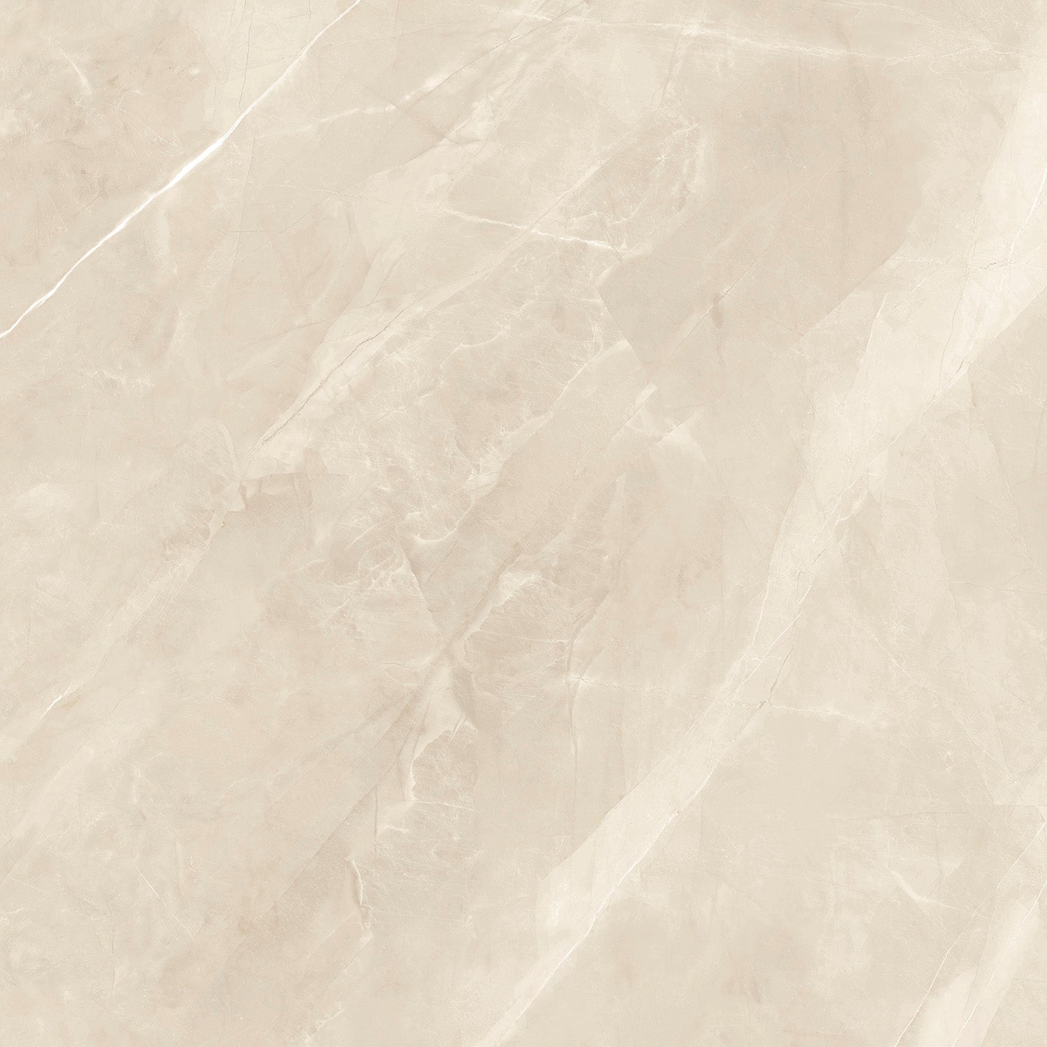 Amalfi Ivory Polished Marble-Effect Porcelain Tile