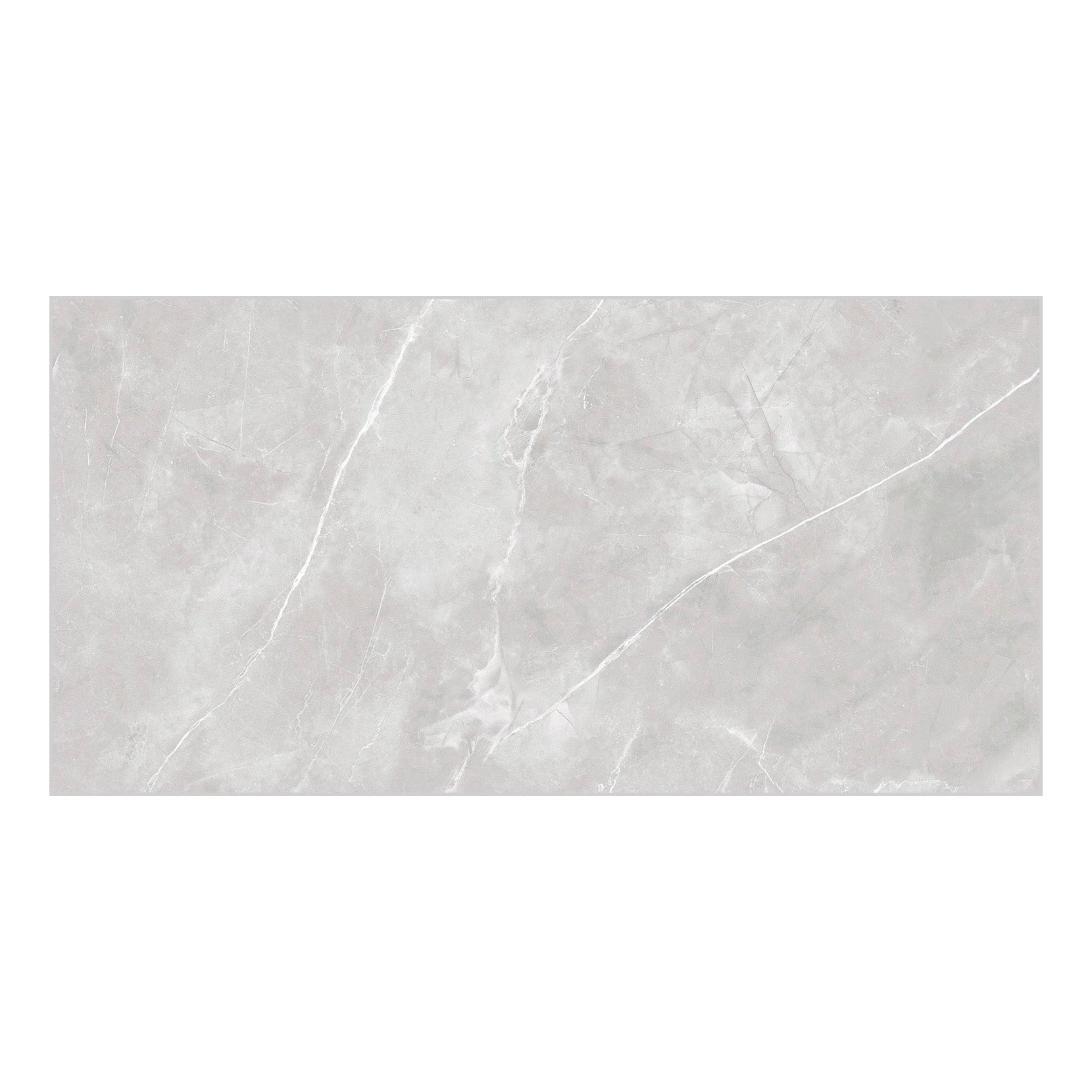 Amalfi Pearl Polished Marble-Effect Porcelain Tile — tile face