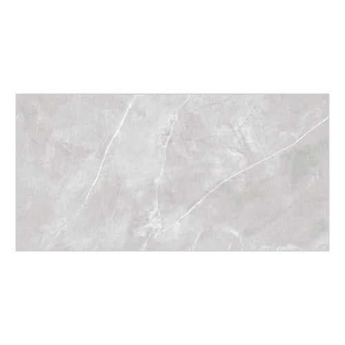Amalfi Pearl Polished Marble-Effect Porcelain Tile — tile face