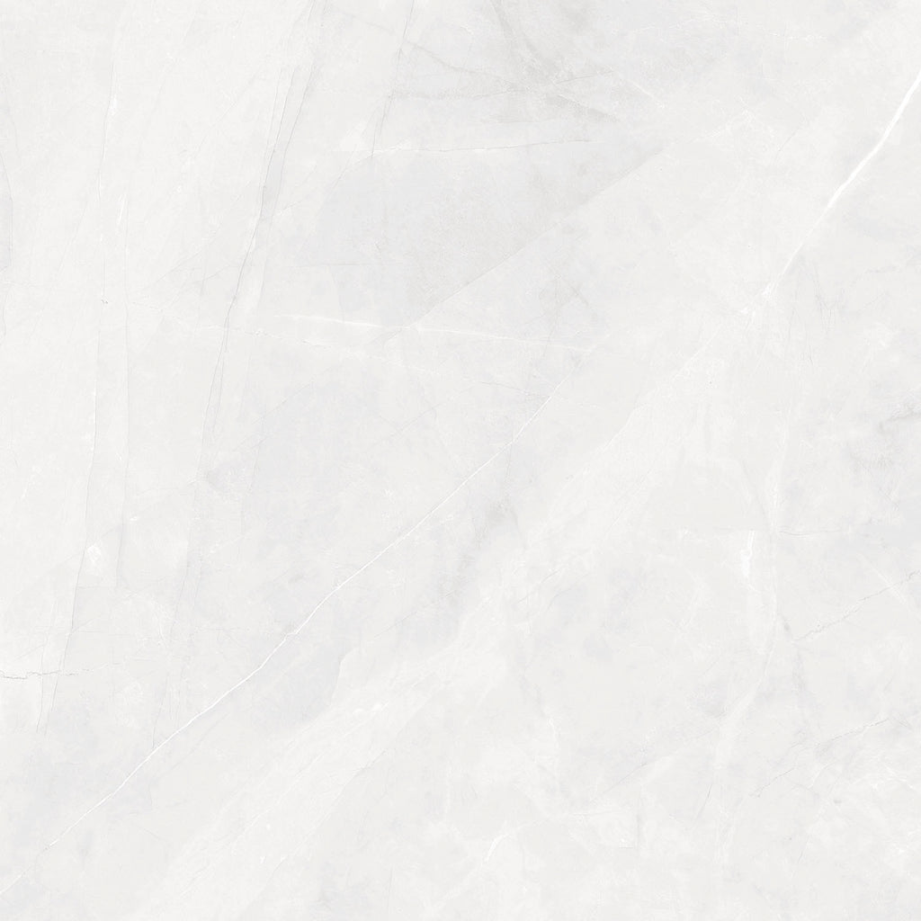 Amalfi White Polished Marble-Effect Porcelain Tile