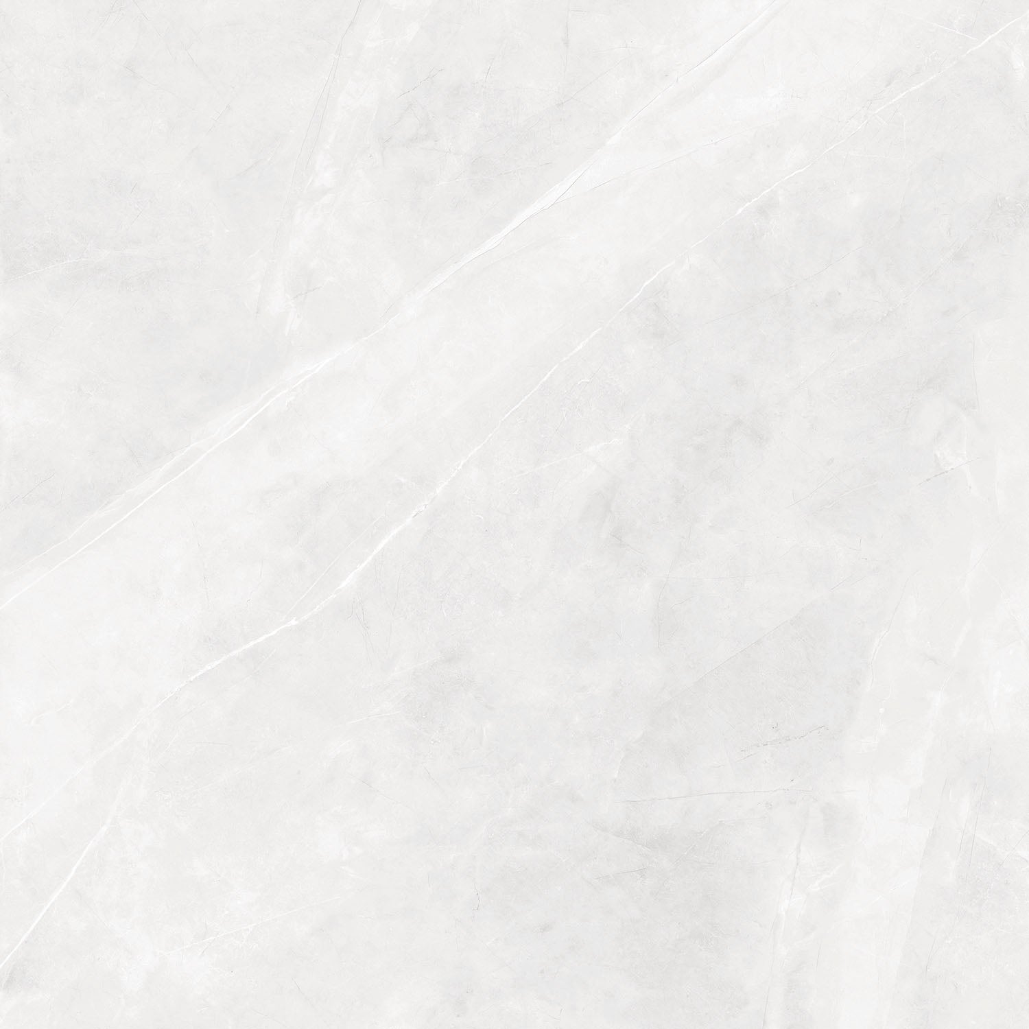 Amalfi White Polished Marble-Effect Porcelain Tile