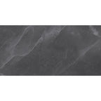 Amani Dark Grey Polished Marble-Effect Porcelain Tile — tile detail