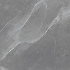 Amani Light Grey Polished Marble-Effect Porcelain Tile — tile detail