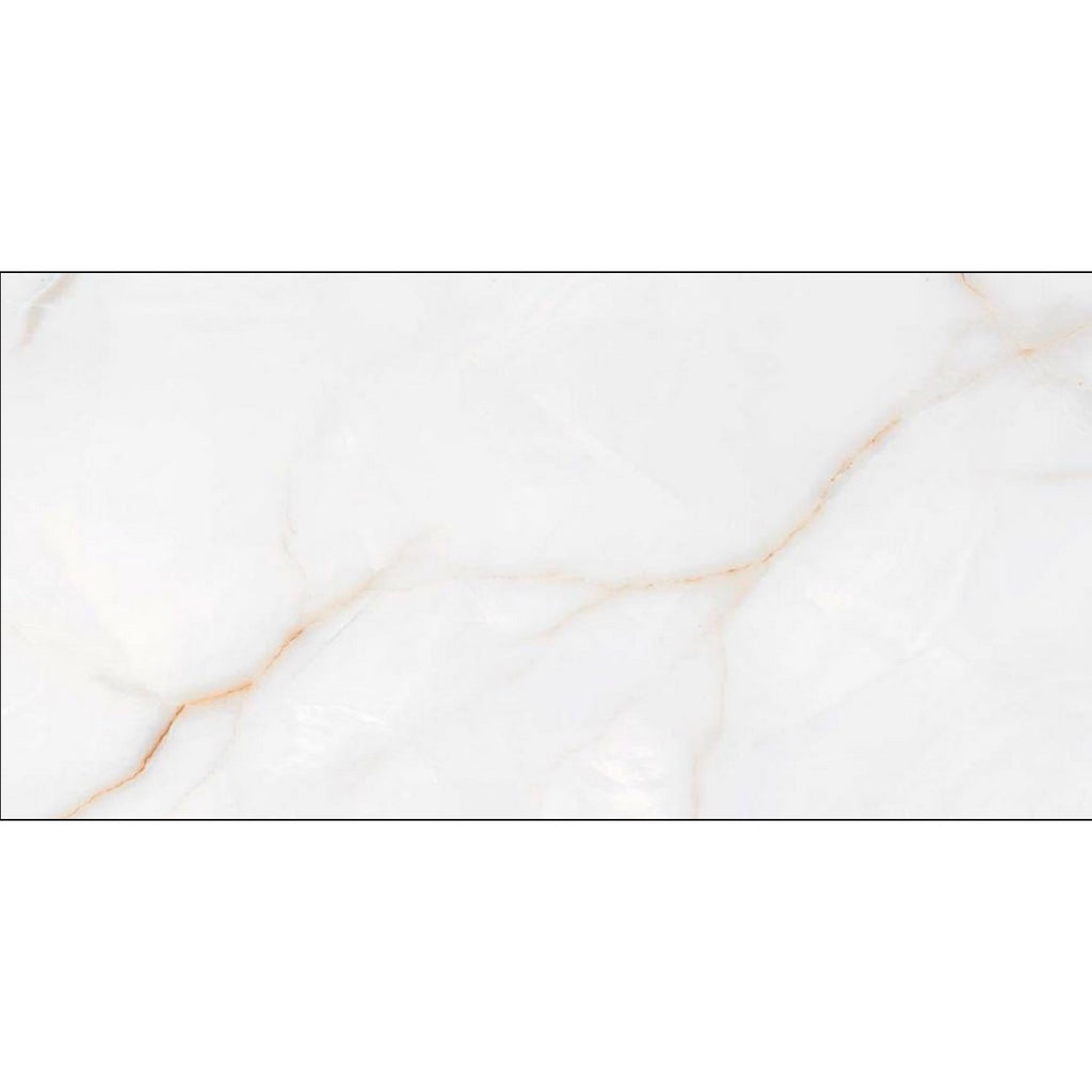 Aurora copper Onyx Gloss Porcelain Tile 60x120cm luxury white tile with copper veins - tile face