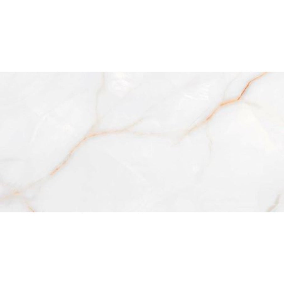 Aurora copper Onyx Gloss Porcelain Tile 60x120cm luxury white tile with copper veins - tile face