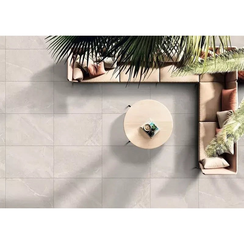 Bodo white modern outdoor porcelain paving tiles 900x600mm