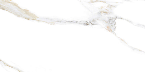 Borealis Gold Super-Polished Marble-Effect Porcelain Tile