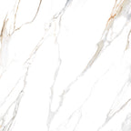 Borealis Gold Super-Polished Marble-Effect Porcelain Tile