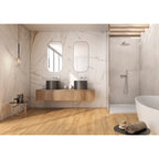 Borealis Gold Super-Polished Marble-Effect Porcelain Tile