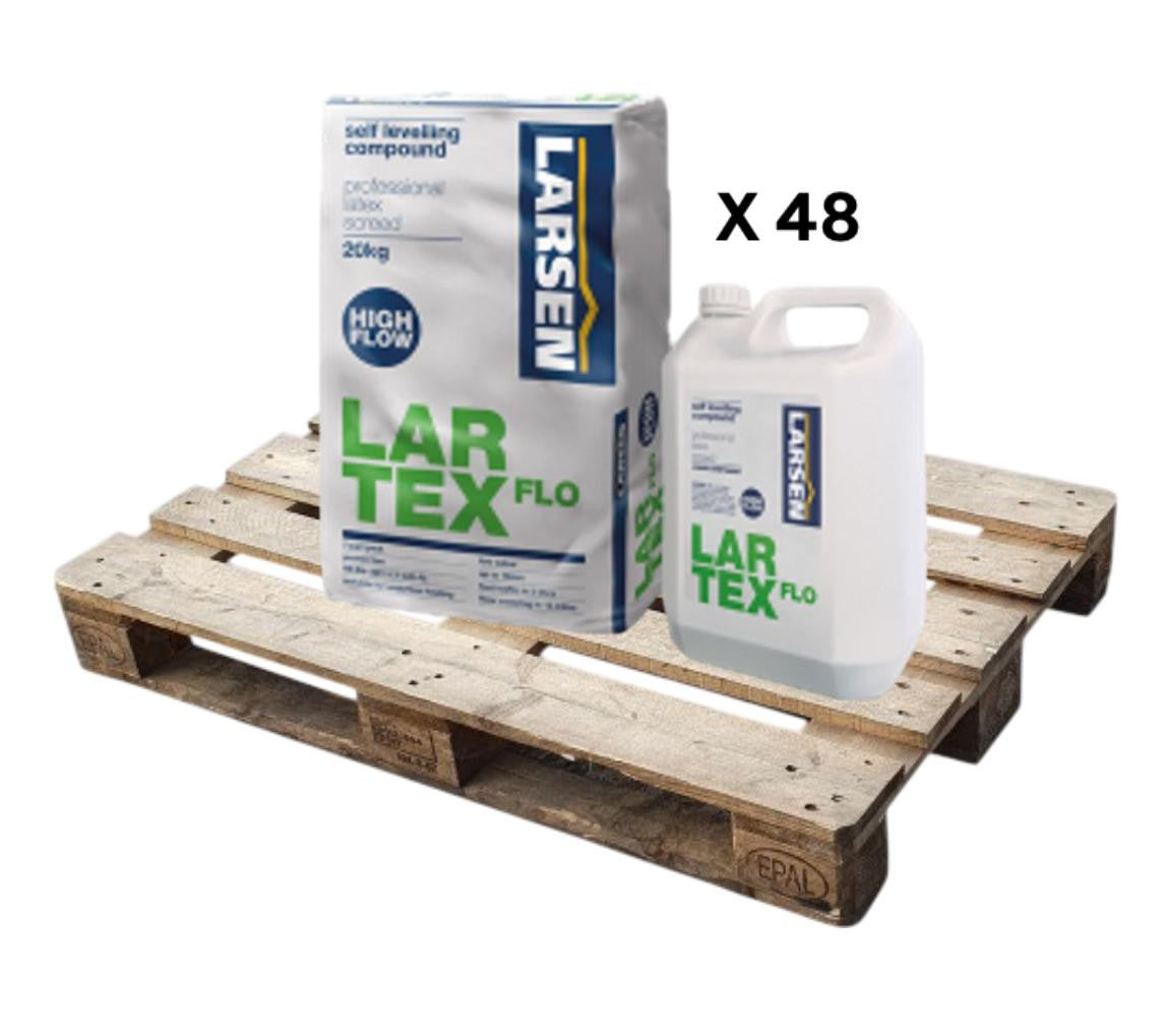 Larsen Professional Lartex Flo Two Part Self Levelling Compound Grey 20kg Full Pallet (48 Bag Pallet) - Larsen self-levelling compound
