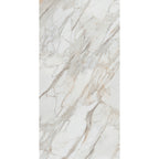 Calacatta Gold Polished Marble-Effect Porcelain Tile — tile detail