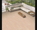 Warm cream traditional outdoor porcelain paving tiles 900x600mm in classic garden