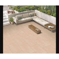 Warm cream traditional outdoor porcelain paving tiles 900x600mm in classic garden