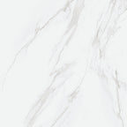 Carrara Grey Polished Marble-Effect Porcelain Tile — tile detail