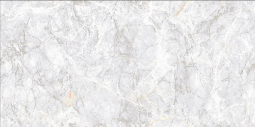 Close-up of individual tile pattern in the Celeste Grey range with high-gloss finish and elegant marble texture.