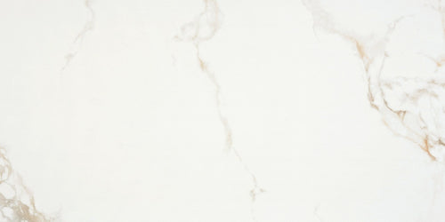 Close-up of Como White porcelain tile with satin finish and light marble-style texture.