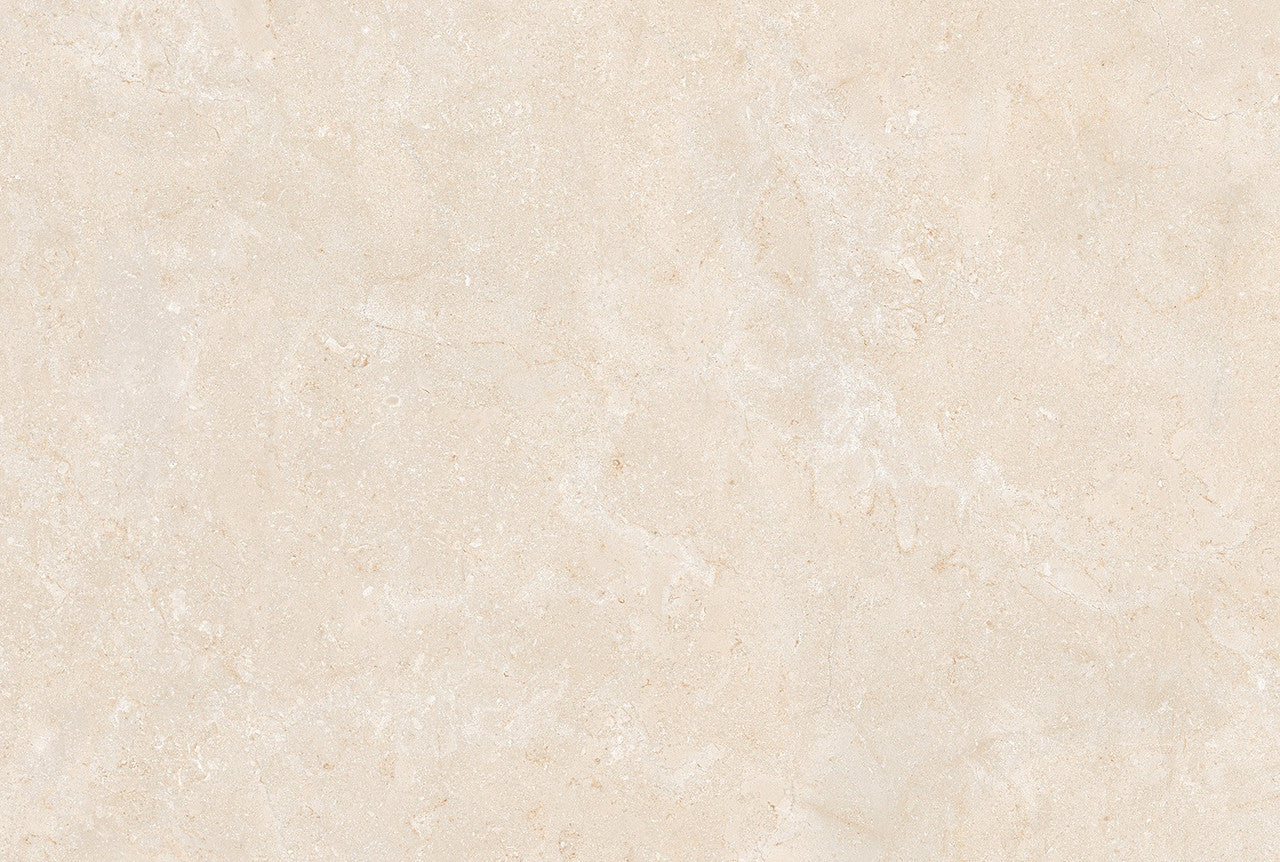 Close-up of the Solstice Beige 60x90cm outdoor porcelain tile showing natural stone texture and warm beige tones.