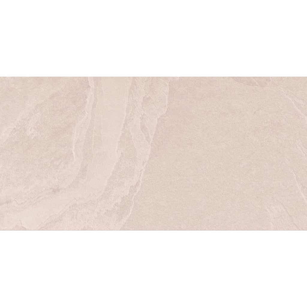 Detailed view of Dune Cream porcelain tile surface showing its matt texture and gentle stone veining.