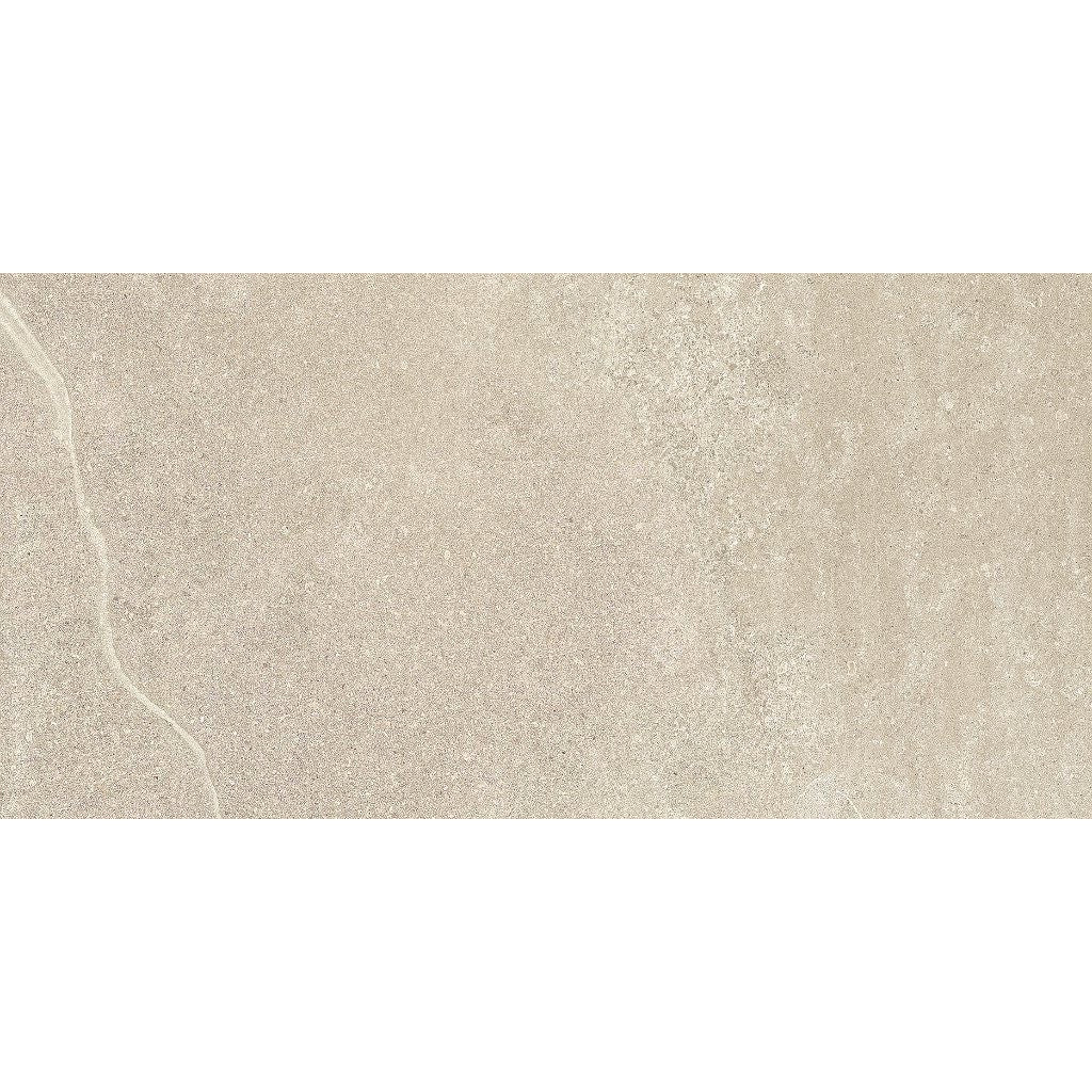 Flat lay of the Earth Beige tile showing its detailed stone-effect surface and natural texture.
