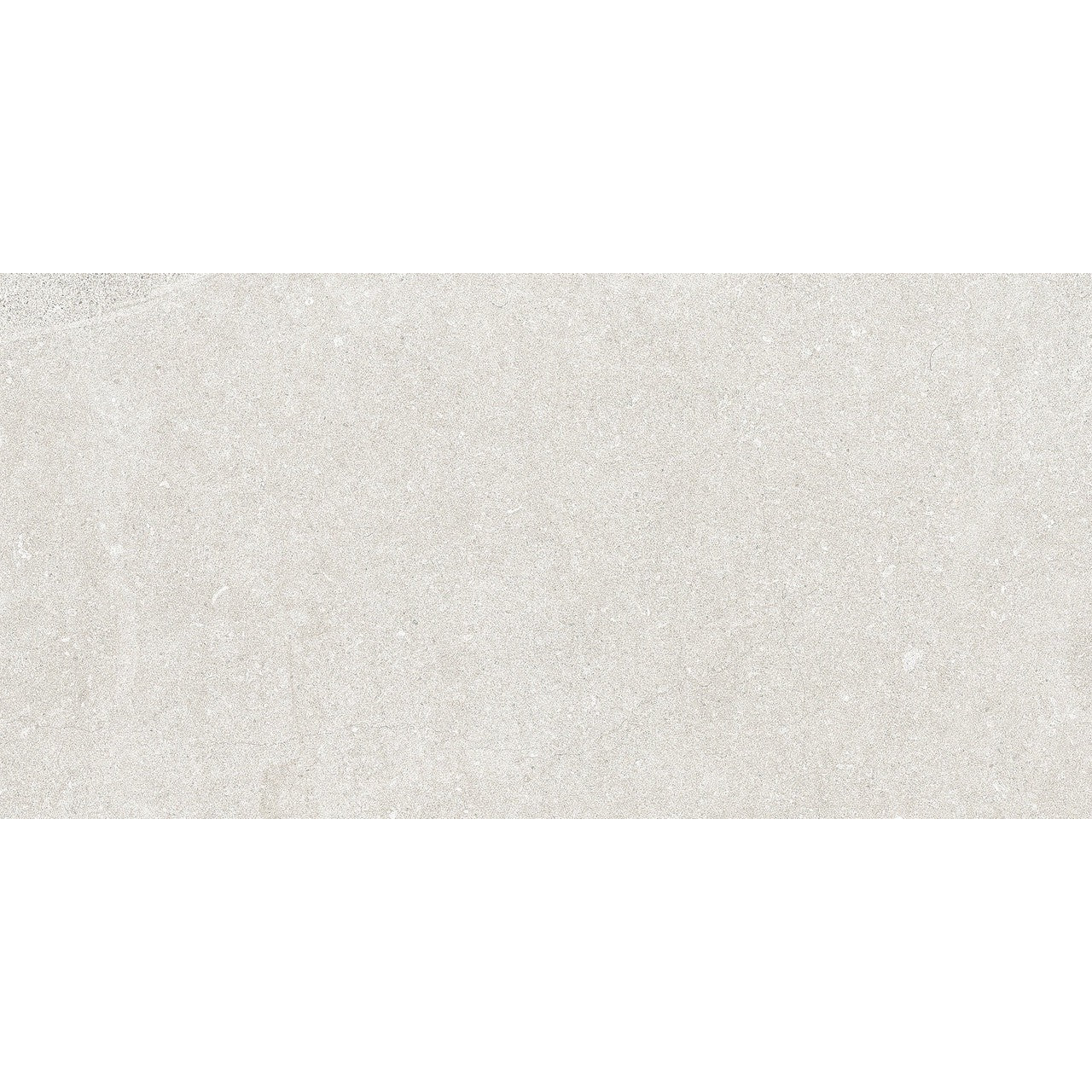Flat lay of Earth White Tile showing its limestone-inspired texture and soft veining