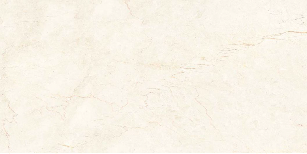 Close-up of Eden Ivory Marble Gloss Tile showcasing its soft cream base with delicate natural veining and a polished high-gloss surface. Ideal for luxurious wall and floor finishes.
