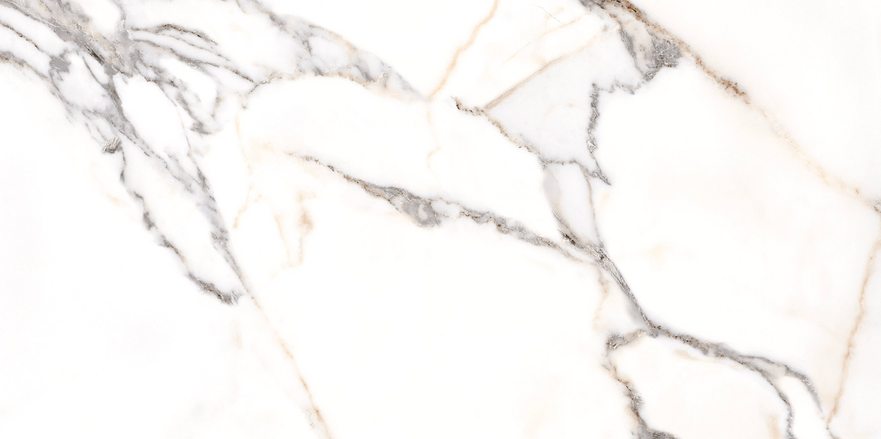 Close-up of Elysian White 3D Matt Porcelain Tile 60x120cm showing realistic marble-effect pattern and soft satin texture.