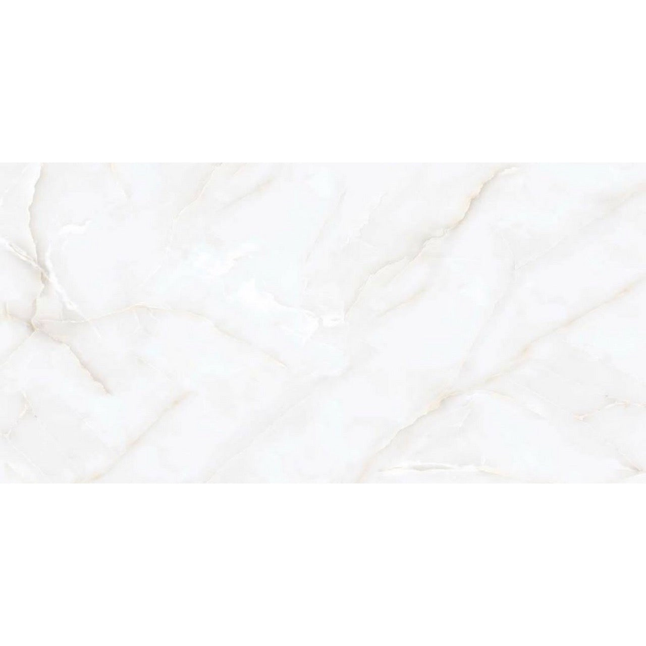 Halo White Onyx Gloss Porcelain Tile 60x120cm luxury white marble effect tile polished floor and wall tile - tile face