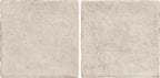Close-up view of Pixel Beige Glossy Square Wall Tile showing soft beige tones, handcrafted texture and subtle glossy finish.