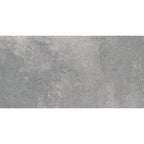 Close-up texture of the Leto Grey porcelain tile showing its natural stone-inspired matte surface and grey tonal variations.